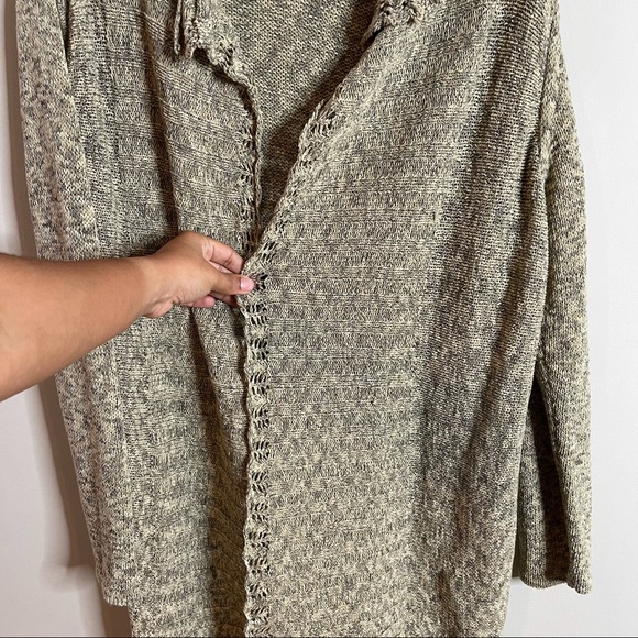 Jones NY collection tan open long sleeve cardigan - Picture 4 of 7